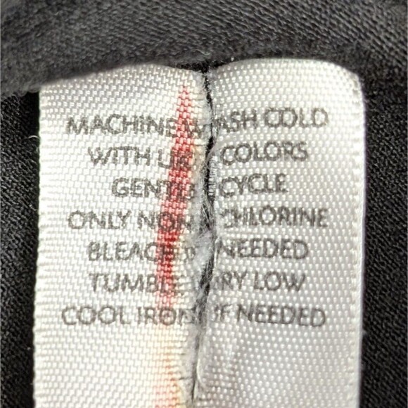 J. Jill Stretch Women's MEDIUM Button-Front Tunic, Black Rayon Knit 3/4 Sleeve - Picture 6 of 16